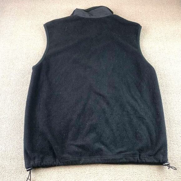 Columbia Fleece Vest Men's Tall L Black Full Zip Made in USA Y2K F00 - Picture 2 of 10